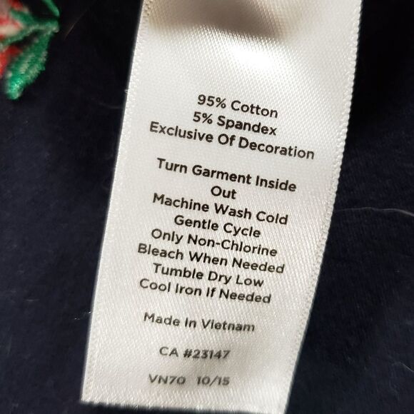 🔸️Talbots Blue & Red Cherry Print Short Sleeve Polo Top Medium - Picture 10 of 10